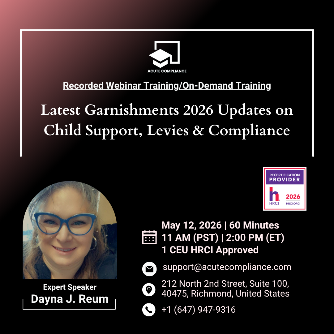 Latest Garnishments 2026 Updates on Child Support, Levies & Compliance